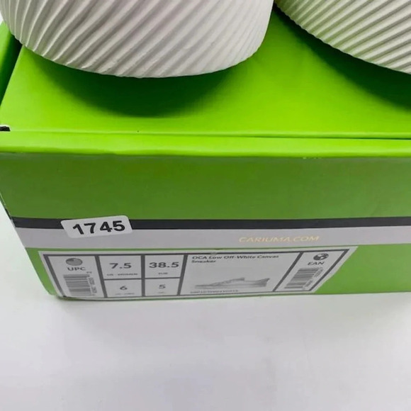 NEW Cariuma Oca Low Top Lace Up Organic Canvas Sneakers Off White Unisex W7.5 M6 - Picture 7 of 7